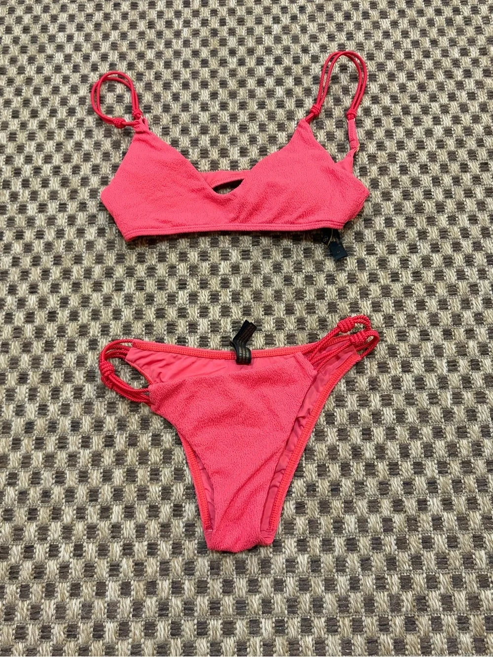 $260 REVOLVE Vix Women's Red Firenze Gwen Luli Set Swimwear S/M NWOT